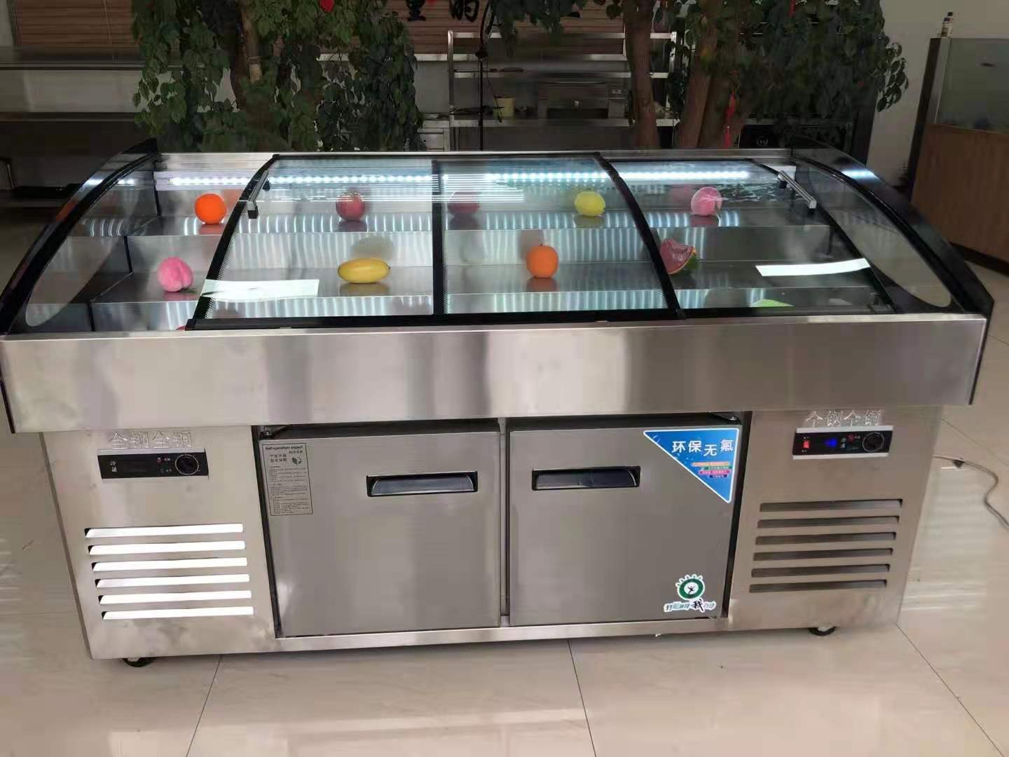 臺(tái)階保鮮展示柜 臺(tái)階冰臺(tái)展示柜 臺(tái)階制冷展示柜（QT-JTD）